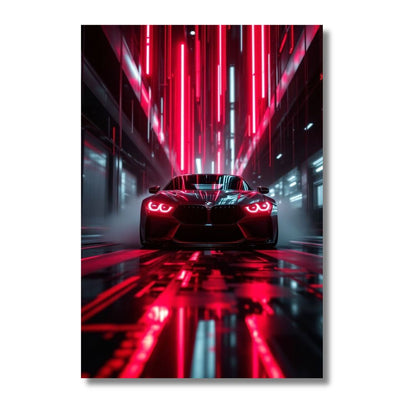 Red Neon BMW