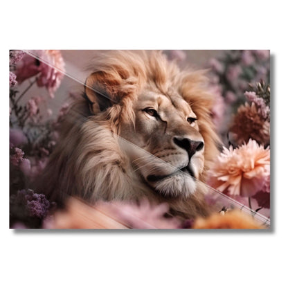 Lion in Flowers