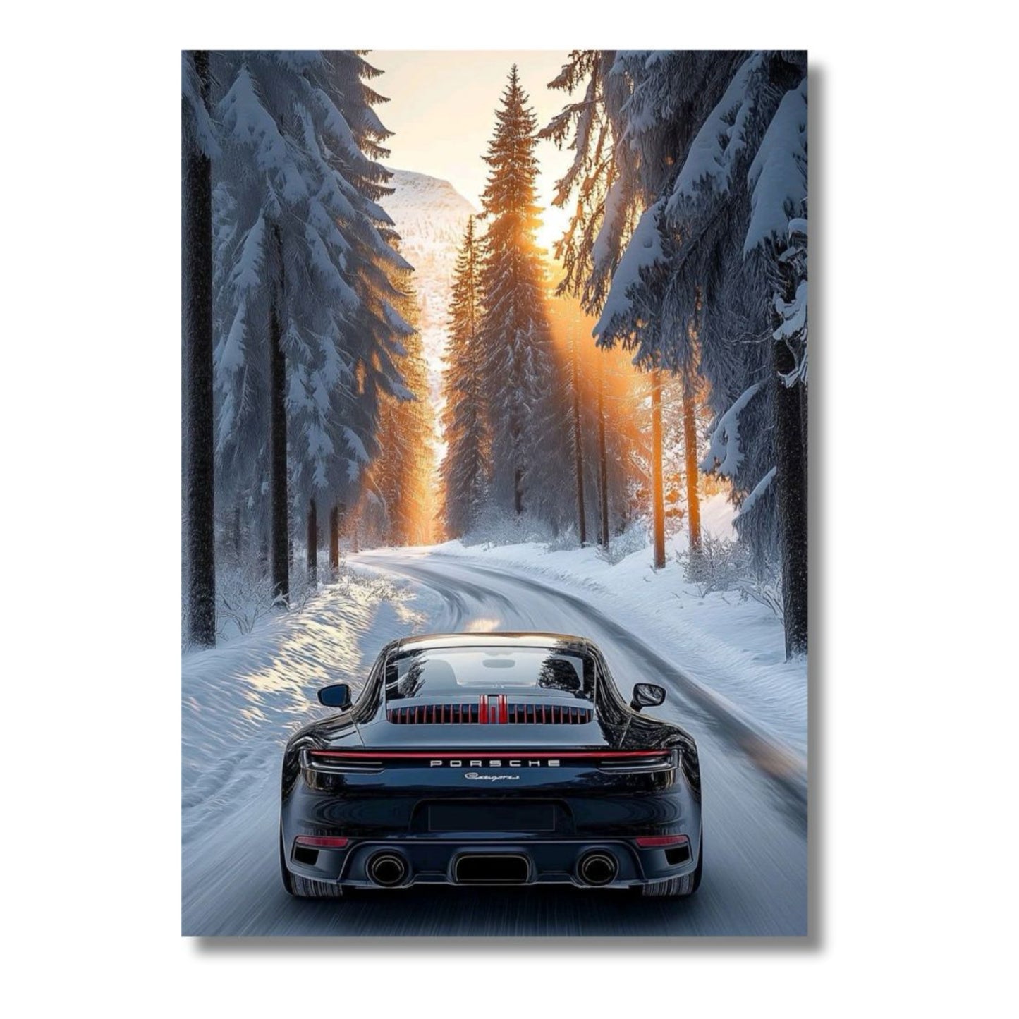 Porsche in the Snow