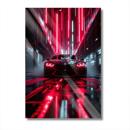 Red Neon BMW