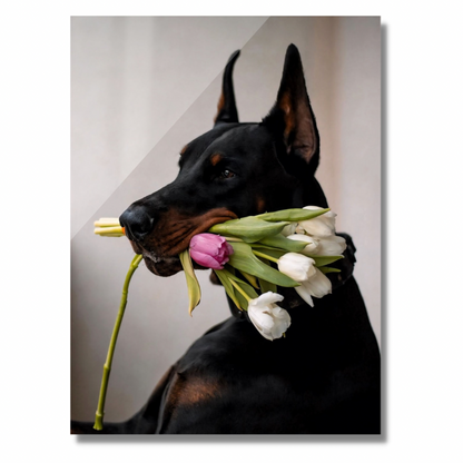 Doberman Flowers