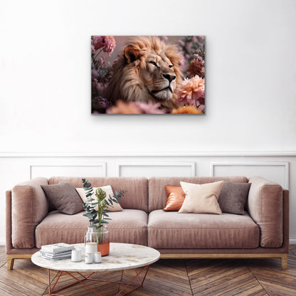 Lion in Flowers