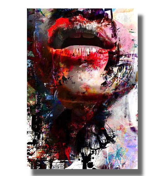 Abstract Girl Lips