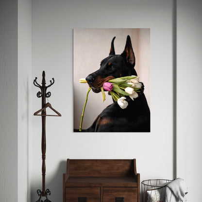 Doberman Flowers